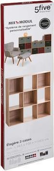 5Five Simply Smart Βιβλιοθήκη Φυσικό 100.5x32x100.5cm 138971