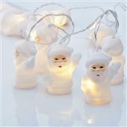 Aca 10 Χριστουγεννιάτικα Λαμπάκια LED Θερμό Λευκό 1.35m Μπαταρίας σε Σειρά Santa X04101105