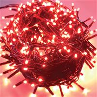 Aca 100 Χριστουγεννιάτικα Λαμπάκια LED Κόκκινα 5m σε Σειρά με Πράσινο Καλώδιο X08100411