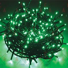 Aca 100 Χριστουγεννιάτικα Λαμπάκια LED Πράσινα 3m σε Σειρά με Διαφανές Καλώδιο X08100521