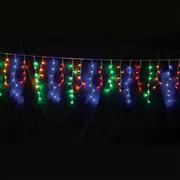 Aca 144 Χριστουγεννιάτικα Λαμπάκια LED Πολύχρωμα 3m x 60cm τύπου Βροχή με Διαφανές Καλώδιο και Προγράμματα X081441029