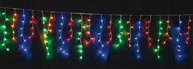 Aca 144 Χριστουγεννιάτικα Λαμπάκια LED Πολύχρωμα 3m x 60cm τύπου Βροχή με Διαφανές Καλώδιο και Προγράμματα X08144322