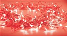 Aca 20 Χριστουγεννιάτικα Λαμπάκια LED Κόκκινα 2.20m Μπαταρίας σε Σειρά με Διαφανές Καλώδιο X0620412