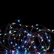 Aca 400 Χριστουγεννιάτικα Λαμπάκια LED Πολύχρωμα 20m σε Σειρά με Ασημί Καλώδιο και Προγράμματα