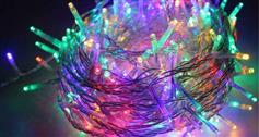 Aca 50 Χριστουγεννιάτικα Λαμπάκια LED Πολύχρωμα 5.20m Μπαταρίας σε Σειρά με Διαφανές Καλώδιο X0650312