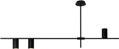 Aca Aristo Μοντέρνο Κρεμαστό Φωτιστικό Τρίφωτο με Ντουί GU10 σε Μαύρο Χρώμα OD843C130B