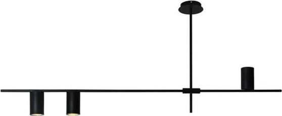 Aca Aristo Μοντέρνο Κρεμαστό Φωτιστικό Τρίφωτο με Ντουί GU10 σε Μαύρο Χρώμα OD843C130B
