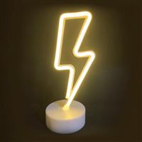 Aca Διακοσμητικό Φωτιστικό Φιγούρα Neon Μπαταρίας σε Λευκό Χρώμα F04001318