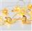 Aca Διακοσμητικό Φωτιστικό Γιρλάντα LED Μπαταρίας Μπαταρίας με 10 Λαμπάκια Φλαμίνγκο Μεταλλική σε Χρυσό Χρώμα FLAMINGO10WW2A