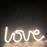 Aca Διακοσμητικό Φωτιστικό Love Neon Μπαταρίας σε Λευκό Χρώμα X041181322