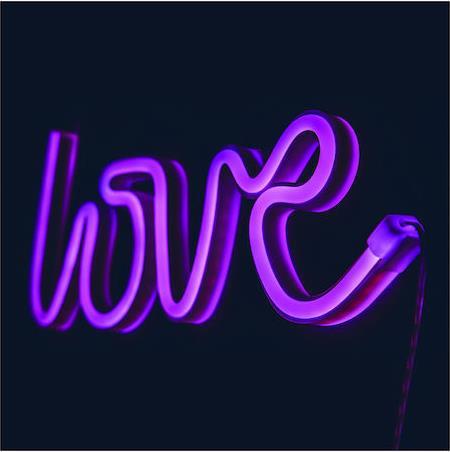 Aca Διακοσμητικό Φωτιστικό Love Neon Μπαταρίας σε Ροζ Χρώμα X041187322