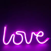 Aca Διακοσμητικό Φωτιστικό Love Neon Μπαταρίας σε Ροζ Χρώμα X041187322