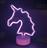 Aca Διακοσμητικό Φωτιστικό Μονόκερος Neon Μπαταρίας 25cm σε Μωβ Χρώμα F04008313