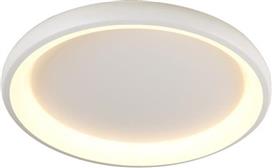 Aca Diana Μοντέρνα Μεταλλική Πλαφονιέρα Οροφής με Ενσωματωμένο LED σε Λευκό χρώμα 61cm BR71LEDC61WH