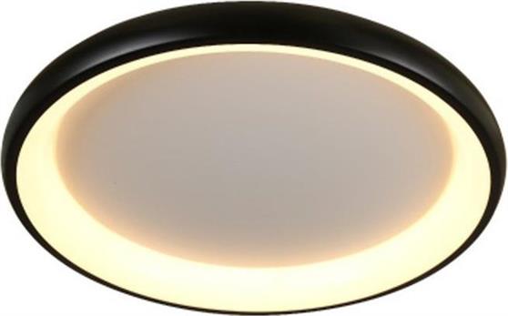 Aca Diana Μοντέρνα Μεταλλική Πλαφονιέρα Οροφής με Ενσωματωμένο LED σε Μαύρο χρώμα 61cm BR71LEDC61BK