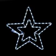Aca Double Stars Χριστουγεννιάτικο Διακοσμητικό Κρεμαστό Αστέρι Φωτιζόμενο Πλαστικό Λευκό 46cm X08182116