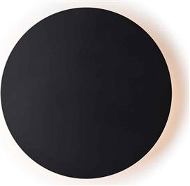 Aca Eclipse Μοντέρνο Φωτιστικό Τοίχου με Ενσωματωμένο LED και Θερμό Λευκό Φως Μαύρο Πλάτους 22cm ZM1710LEDWB