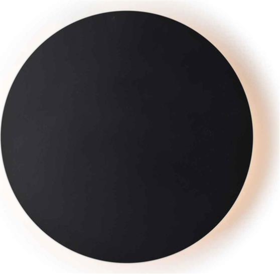 Aca Eclipse Μοντέρνο Φωτιστικό Τοίχου με Ενσωματωμένο LED και Θερμό Λευκό Φως Μαύρο Πλάτους 22cm ZM1710LEDWB