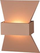 Aca Elegant Μοντέρνο Φωτιστικό Τοίχου με Ενσωματωμένο LED και Θερμό Λευκό Φως Καφέ Πλάτους 16cm ZD81166LEDGO