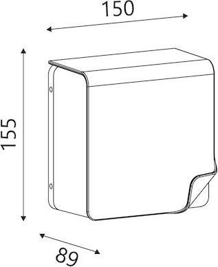 Aca Επιτοίχιο Εξωτερικό Φωτιστικό LED IP65 12W με Θερμό Λευκό Φως 15x8.9cm SJ13921