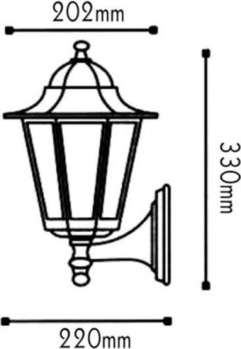Aca Επιτοίχιο Φαναράκι Εξωτερικού Χώρου E27 σε Λευκό Χρώμα HI6021W