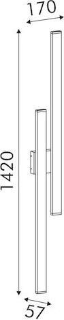 Aca Επιτοίχιο Γραμμικό Φωτιστικό LED IP65 142cm SJ17825