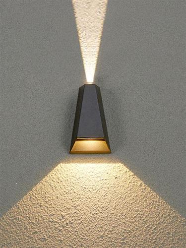 Aca Επιτοίχιο Σποτ Εξωτερικού Χώρου με Ενσωματωμένο LED σε Γκρι Χρώμα LG0187G