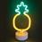 Aca Επιτραπέζιο Διακοσμητικό Φωτιστικό Aνανάς Neon Μπαταρίας σε Κίτρινο Χρώμα X044110328
