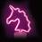 Aca Επιτραπέζιο Διακοσμητικό Φωτιστικό Μονόκερος Neon Μπαταρίας σε Ροζ Χρώμα X04477313