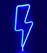 Aca Επιτραπέζιο Διακοσμητικό Φωτιστικό Neon Μπαταρίας σε Μπλε Χρώμα X04986318