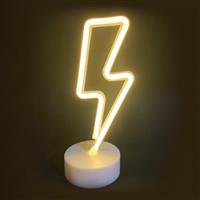 Aca Επιτραπέζιο Διακοσμητικό Φωτιστικό Neon Μπαταρίας σε Λευκό Χρώμα X04341318