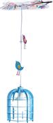 Aca Foret Κλουβάκι Πουλιού Μονόφωτο Παιδικό Φωτιστικό Κρεμαστό από Πλαστικό 60W με Υποδοχή E27 Γαλάζιο 20x20cm MD150411B