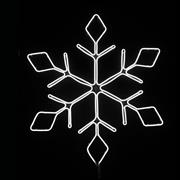 Aca Φωτιζόμενη Χριστουγεννιάτικη Διακοσμητική Φιγούρα Λευκή Ρεύματος 66x57cm Εξωτερικής Χρήσης Snowflake X0860024111