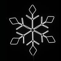 Aca Φωτιζόμενη Χριστουγεννιάτικη Διακοσμητική Φιγούρα Λευκή Ρεύματος 66x57cm Εξωτερικής Χρήσης Snowflake X0860024111