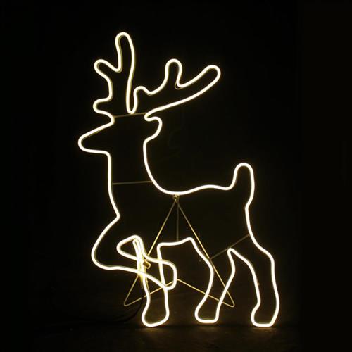 Aca Φωτιζόμενη Χριστουγεννιάτικη Φιγούρα Τάρανδος Θερμό Λευκό 82x54cm Εξωτερικής Χρήσης X085001414