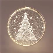 Aca Φωτιζόμενη Χριστουγεννιάτικη Πλαστική Διακοσμητική Μπάλα Διάφανο 21.6x21cm Εξωτερικής Χρήσης X08241259