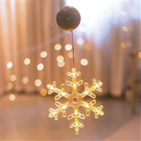 Aca Φωτιζόμενη Χριστουγεννιάτικη Πλαστική Διακοσμητική Φιγούρα Λευκή Μπαταρίας 20x20x17cm Εξωτερικής Χρήσης Snowflake X04151111