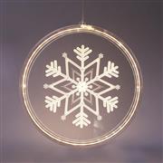 Aca Φωτιζόμενη Χριστουγεννιάτικη Πλαστική Διακοσμητική Φιγούρα Λευκή Μπαταρίας 21.6x21x21cm Εξωτερικής Χρήσης X083612510