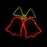 Aca Φωτιζόμενη Χριστουγεννιάτικη Πλαστική Διακοσμητική Καμπάνα Κόκκινη Ρεύματος με Φωτοσωλήνα 55x55x55cm Εξωτερικής Χρήσης X083633112