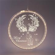 Aca Φωτιζόμενη Χριστουγεννιάτικη Πλαστική Φιγούρα Τάρανδος Λευκή Ρεύματος 21.6x21x21cm Εξωτερικής Χρήσης X08361254