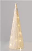 Aca Φωτιζόμενο Χριστουγεννιάτικο Διακοσμητικό Δεντράκι Κώνος 50cm Μπαταρίας Λευκό X112011321