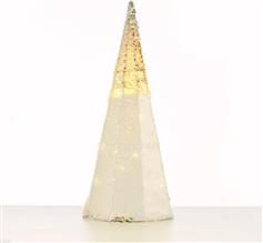 Aca Φωτιζόμενο Χριστουγεννιάτικο Διακοσμητικό Δεντράκι Κώνος 50cm Χρυσό X1120117