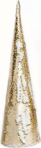 Aca Φωτιζόμενο Χριστουγεννιάτικο Διακοσμητικό Δεντράκι Κώνος 60cm Μπαταρίας Χρυσό X1124118