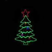 Aca Φωτιζόμενο Χριστουγεννιάτικο Διακοσμητικό Δέντρο Φωτοσωλήνας 114cm Εξωτερικού Χώρου Ρεύματος Πράσινο X082883429