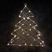 Aca Φωτιζόμενο Χριστουγεννιάτικο Διακοσμητικό Μεταλλικό Δεντράκι 29.5cm Εξωτερικού Χώρου Ρεύματος X064014250