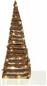 Aca Φωτιζόμενο Χριστουγεννιάτικο Διακοσμητικό Μεταλλικό Δεντράκι Πυραμίδα 60cm Μπαταρίας Καφέ X11401120