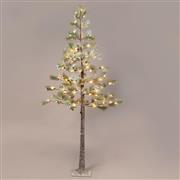 Aca Φωτιζόμενο Χριστουγεννιάτικο Διακοσμητικό Χιονισμένο Δέντρο Φυσικής Όψης 240cm Εξωτερικού Χώρου Πράσινο X10128144