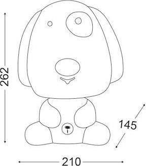 Aca Friends Παιδικό Διακοσμητικό Φωτιστικό Σκυλάκι MT120651B