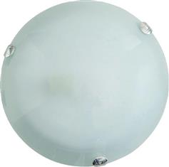 Aca Kacy Κλασική Γυάλινη Πλαφονιέρα Οροφής με Ντουί E27 σε Λευκό χρώμα 30cm XD059300