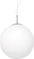 Aca Luna Μοντέρνο Κρεμαστό Φωτιστικό Μονόφωτο Μπάλα με Ντουί E27 σε Λευκό Χρώμα V2010C350